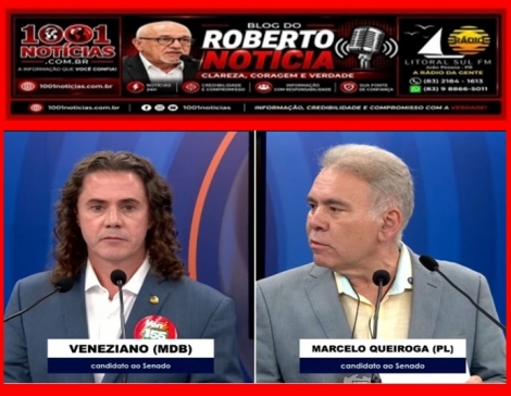 ELEIÇÕES 2026 – Queiroga leva caso dos R$ 210 milhões da BR-230 a debate e Veneziano não gosta: Incompetente